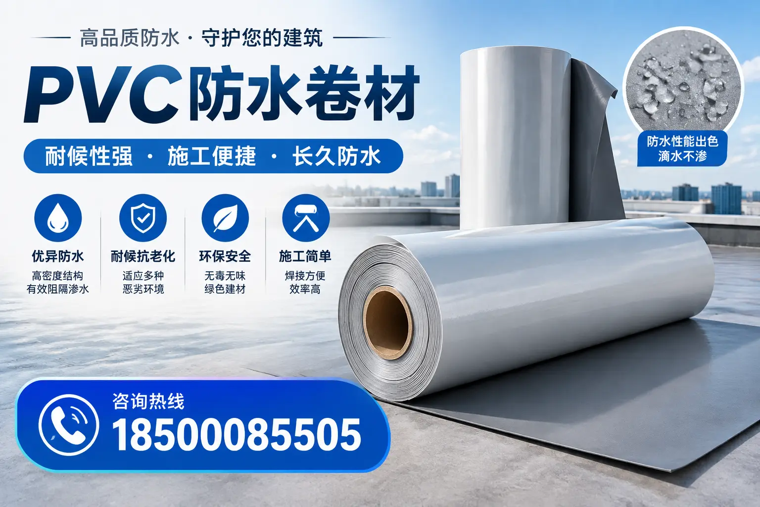 pvc防水卷材在保山的行业应用前景分析
